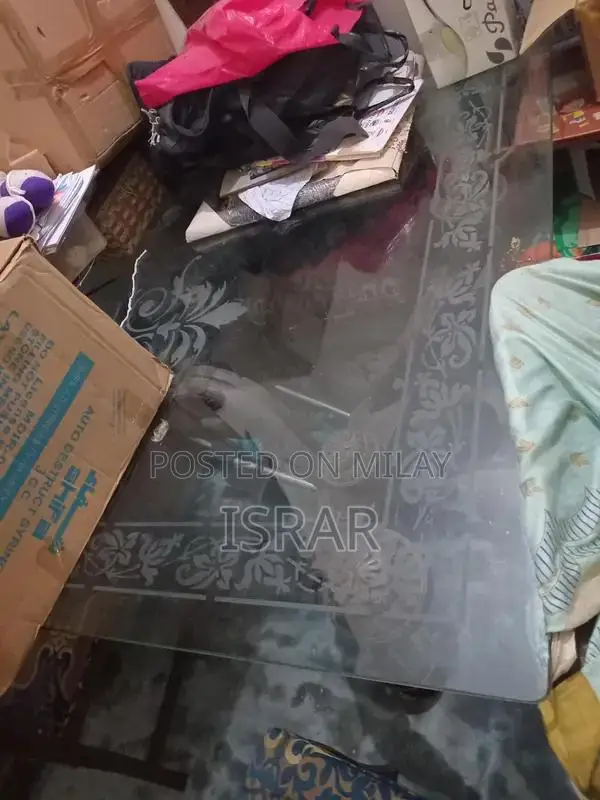 Dining Room Set with Table, 6 Chairs, and Decorative Mirror