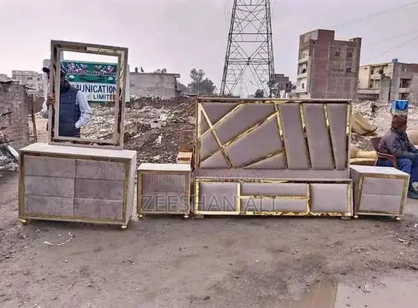 King Size Double Bed with Side Tables and Dresser