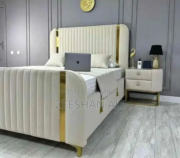 King Size Double Bed with Side Tables and Dresser