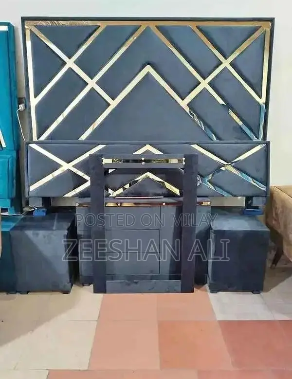 King Size Double Bed with Side Tables and Dresser