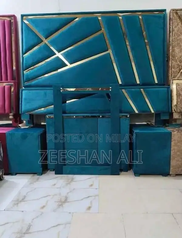 King Size Double Bed with Side Tables and Dresser