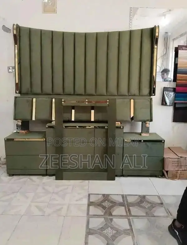 King Size Double Bed with Side Tables and Dresser