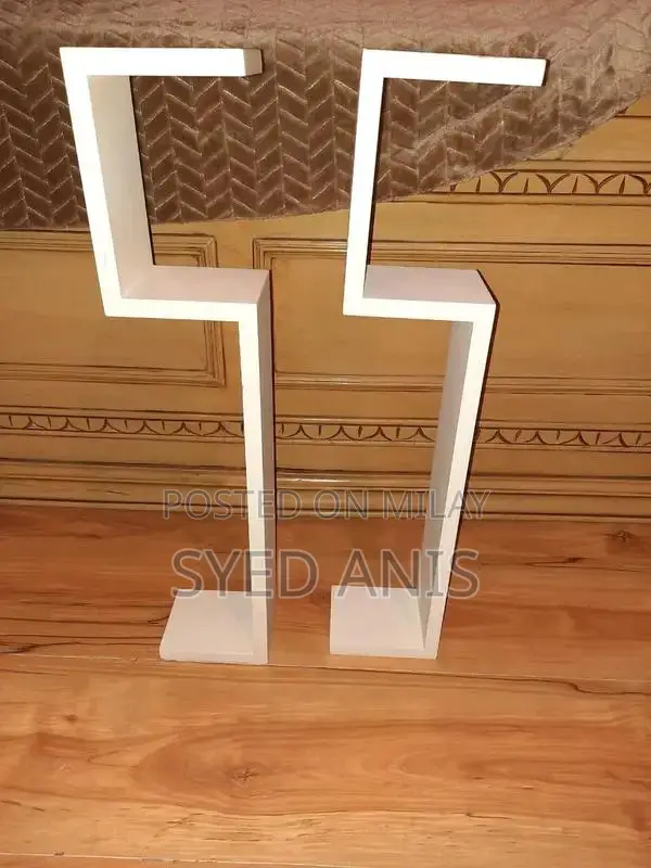 White Wooden Study Table with 2 Wall-Mounted Book Racks