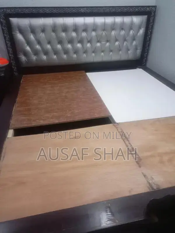 Modern Double Bed Frame with Matching Side Tables