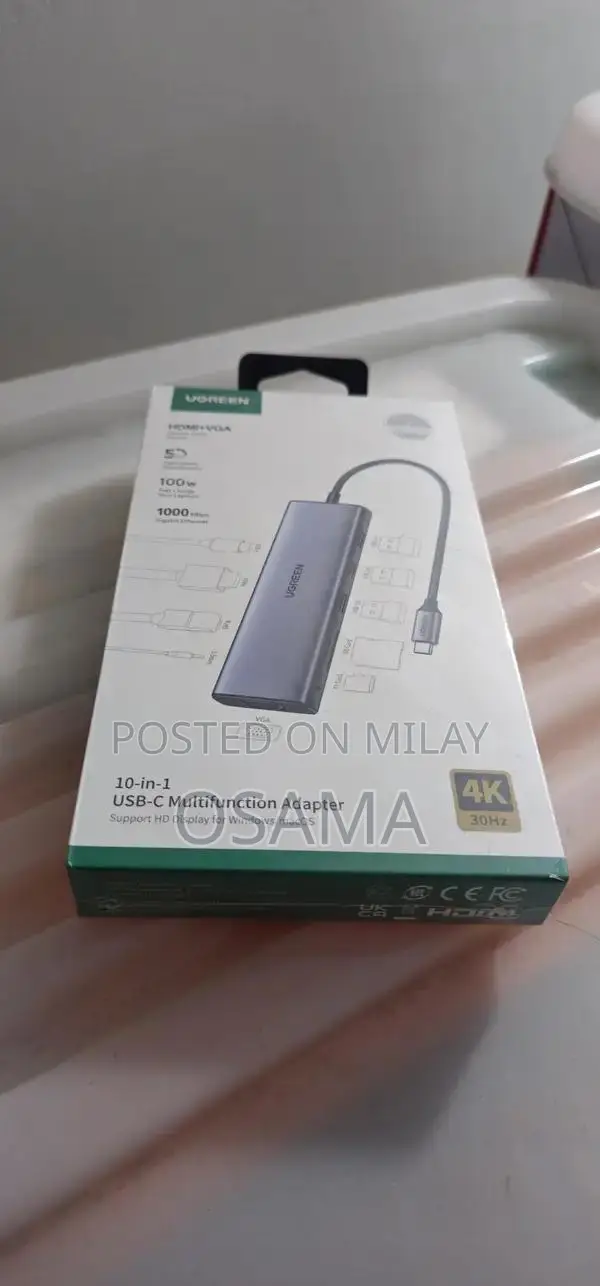 10-in-1 USB-C Multiport Hub with HDMI, VGA, Ethernet, Card Readers