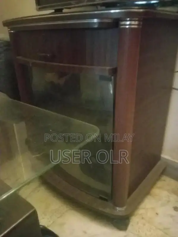 Mobile TV Stand Cart with Lockable Wheels for Flat Screen Displays