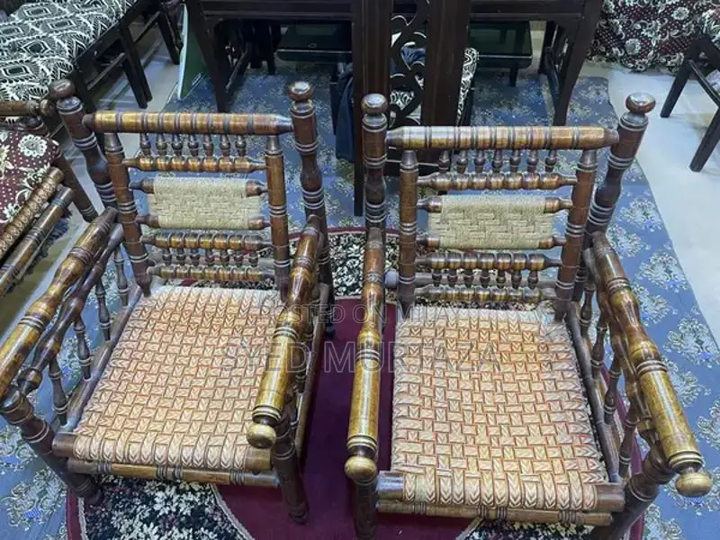 5 seater wooden Sofa Set and 2 side tables with free cushion