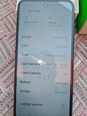 Infinix hot 50i 2 month warnty
