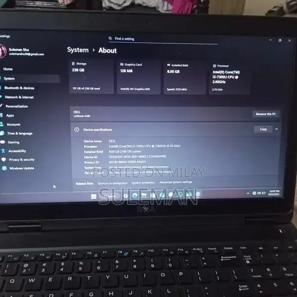 Intel Core i5-7300U 7th Gen Business Laptop