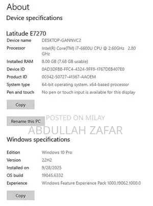 Dell Latitude E7270 14-inch Business Laptop