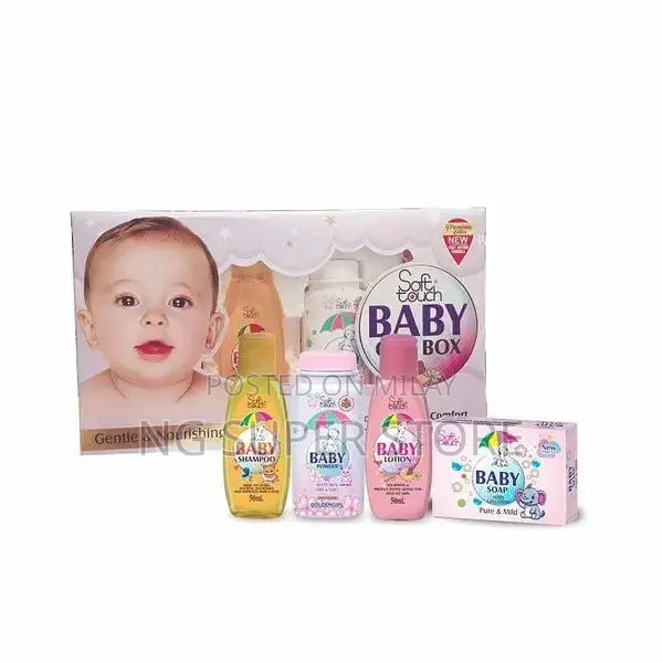 Soft Touch Baby Care 4-Piece Gift Set: Gentle Skincare Essentials