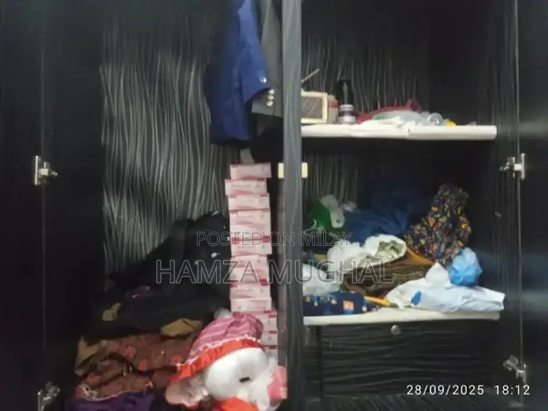 Wooden Wardrobe with Minor Repairs Needed