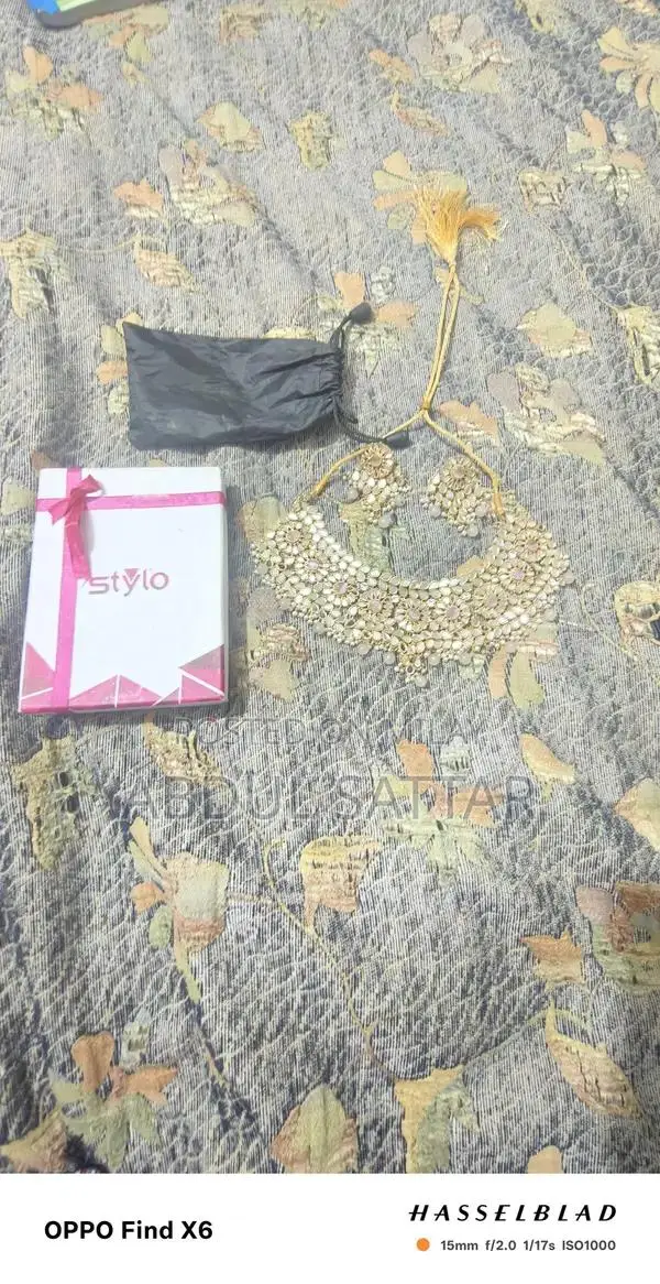 Kundan Bridal Artificial Jewelry Set - White and Pink Wedding Accessor