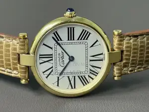 Cartier Luxury Gold-Plated Quartz Ladies Dress Watch - Swiss Craftsman