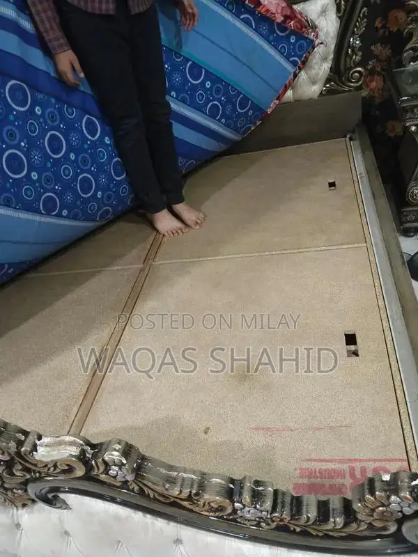 Chinyoti Style Wooden Bed Frame with Storage Box