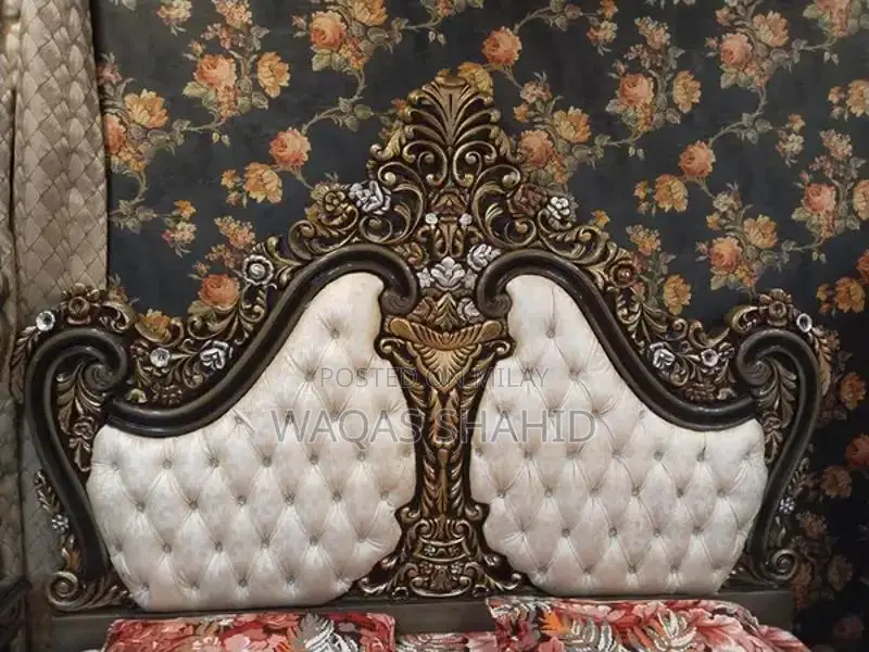 Chinyoti Style Wooden Bed Frame with Storage Box