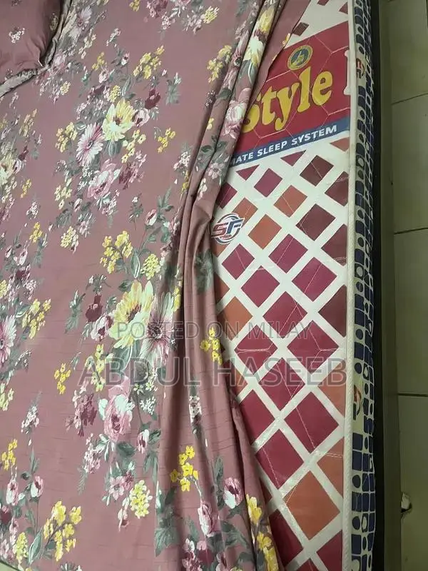 King Size Wooden Bed Frame with Mattress Included