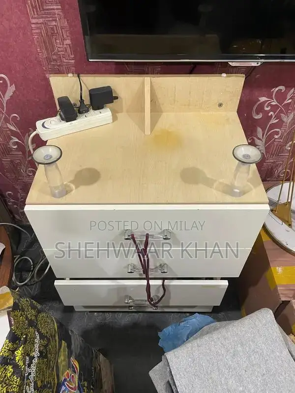 King Size Bedroom Set with Dressing Table, Side Tables, Cupboard