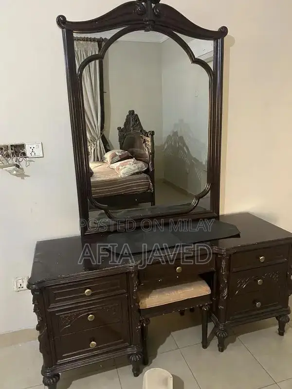 Full Wooden Bedroom Set with Mattress, Side Tables, and Dresser