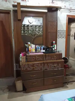 Wooden Bedroom Set - King Bed, Dresser, Armoire, Divider