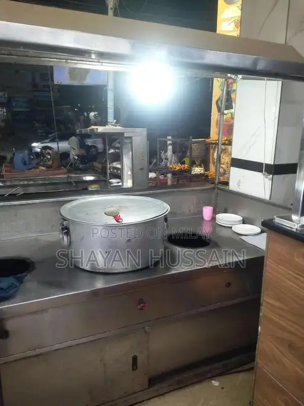 Commercial Heavy-Duty Biryani Counter with Kitchen Fittings