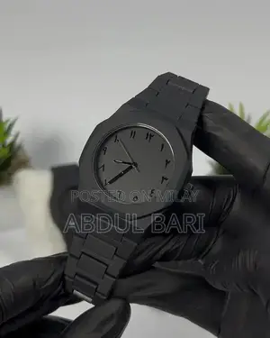 Arabic Style Analog Watch with Black Dial and Classic Design