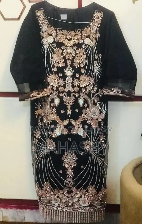 Black 3-Piece Traditional Suit Set - Shirt, Trouser, Dupatta