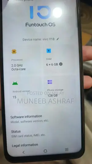 Vivo Y18 Smartphone - 6/128GB Storage, Excellent Condition