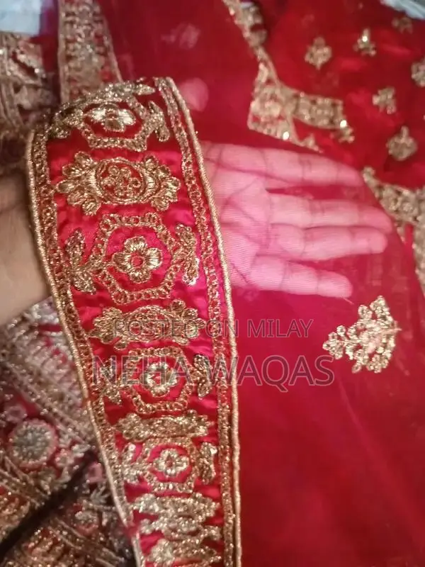 Elegant Hand-Worked Bridal Sharara Dress - Large Size, One-Time Wear