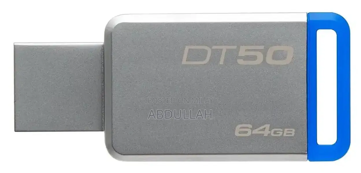 Kingston DT50 Metal USB Flash Drive 64GB High-Speed Storage