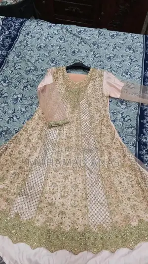 Elegant Bridal Maxi Dress with Tail Work - Special Occasion Gown