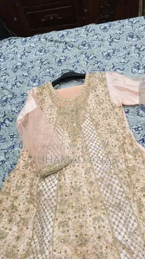 Elegant Bridal Maxi Dress with Tail Work - Special Occasion Gown