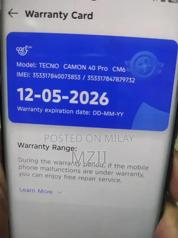 Camon 40 Pro Smartphone Complete Package with Warranty