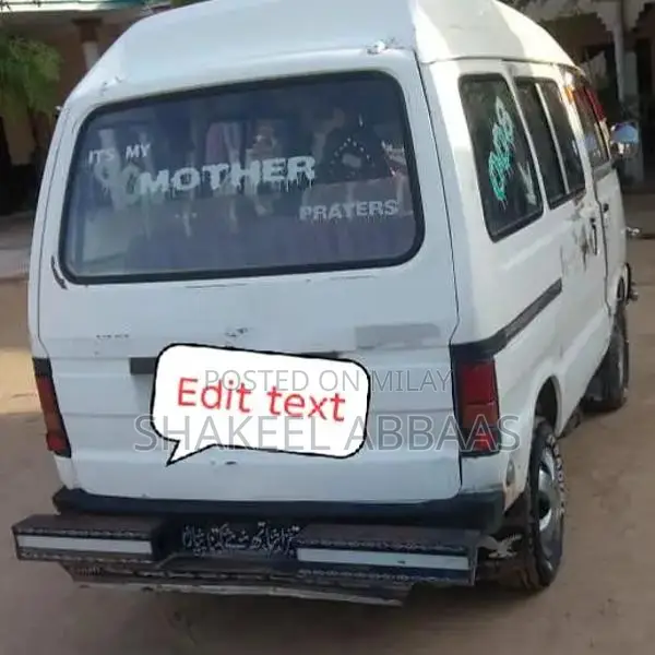 Suzuki Bolan Compact Passenger Van - Reliable Family and Commercial Ve