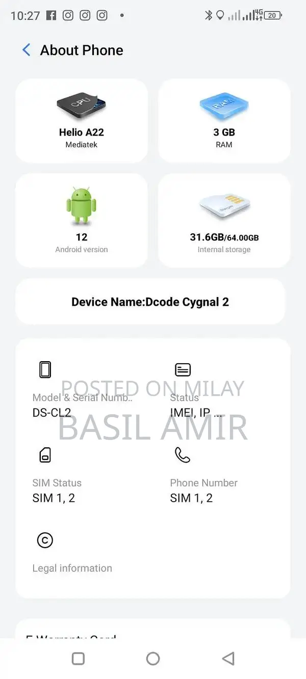 Compact Smartphone with Glass Display and Moderate Storage