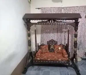 Photo - Traditional Chinioti Wooden Seating with Side Cushions