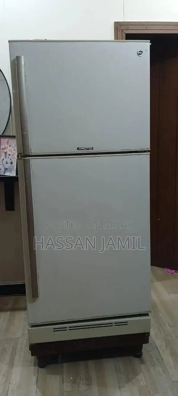 Large Gray Refrigerator with Spacious Interior