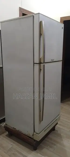 Large Gray Refrigerator with Spacious Interior