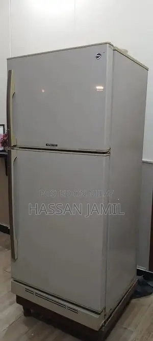 Large Gray Refrigerator with Spacious Interior
