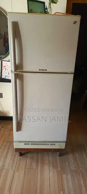 Large Gray Refrigerator with Spacious Interior