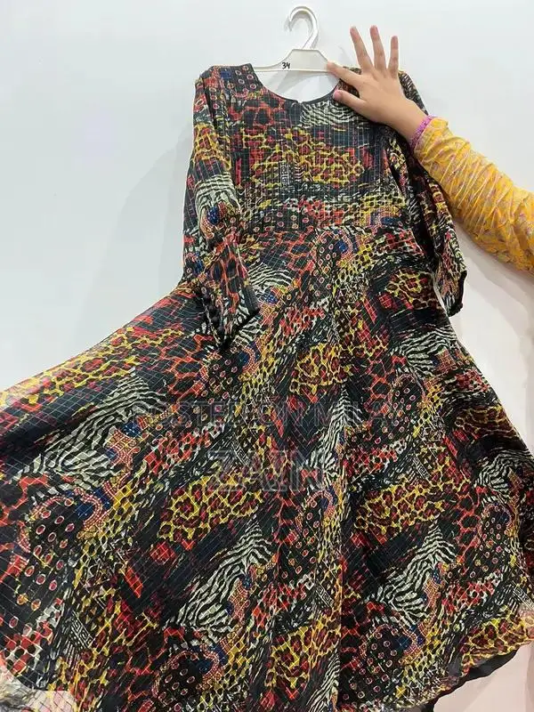 Black Organza Long Maxi Outfit - Ready-to-Wear