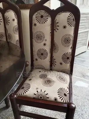 Elegant 6-Seater Wooden Dining Table with Matching Chairs