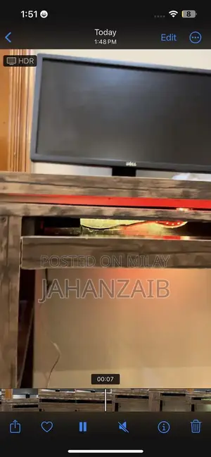 Photo - Wooden Computer Table with LED Lights - Stylish Home Furniture