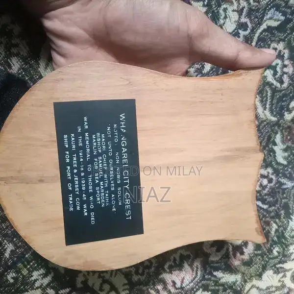 Wooden Whangarei City Crest Desk Accessory - Multipurpose Design