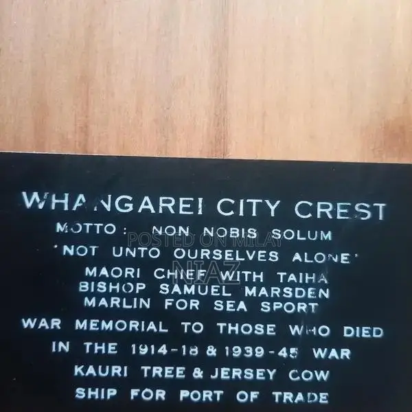 Wooden Whangarei City Crest Desk Accessory - Multipurpose Design