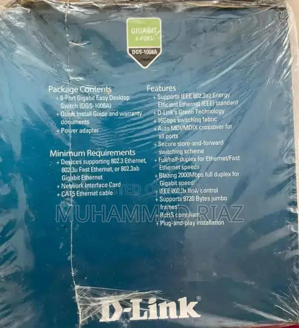 D-Link 8-Port Gigabit Ethernet Desktop Network Switch