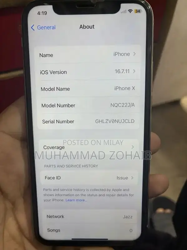 Apple iPhone X 256GB Fully Unlocked Smartphone