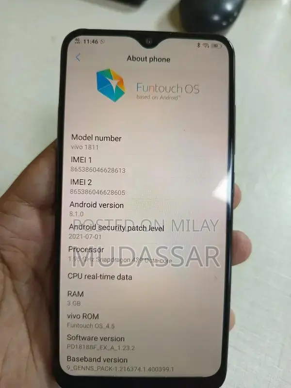 Vivo Smartphone with 3GB RAM and 32GB Storage