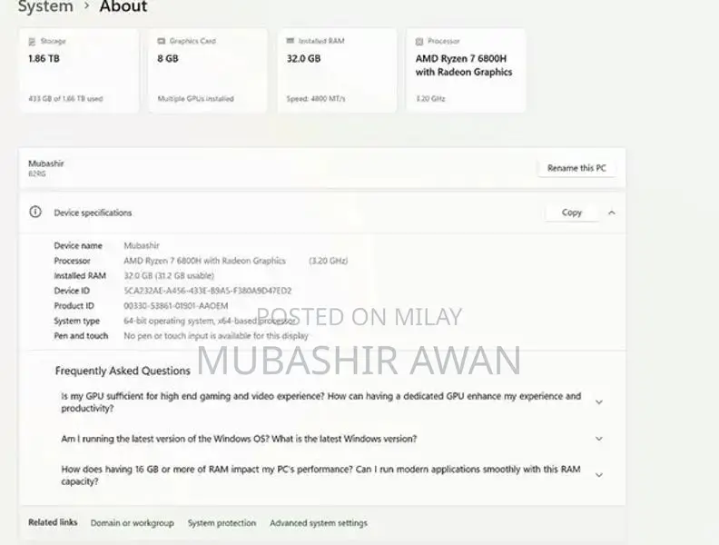 Lenovo Legion 5 Pro Gaming Laptop - High Performance Ryzen 7