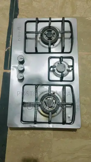 3-Burner Stainless Steel Gas Stove - Kitchen Appliance